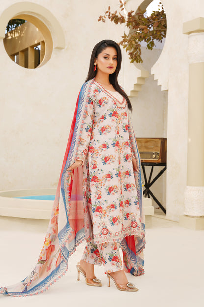 Jashn-e-Baharan By Anaya Noor Emb & Digital Printed Lawn 3PC