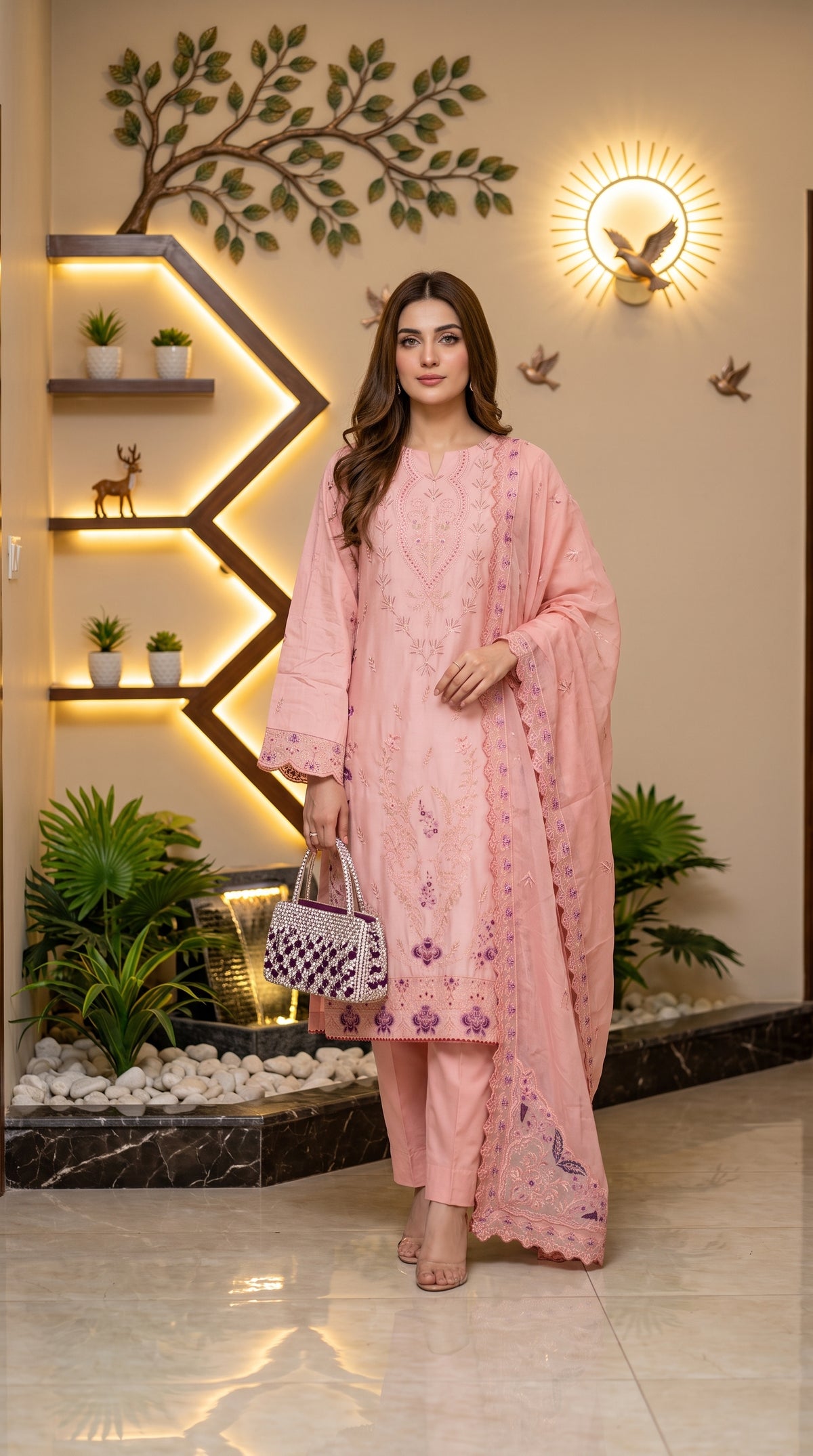 Halima By Anaya Noor Premium Emb Viscose 3PC