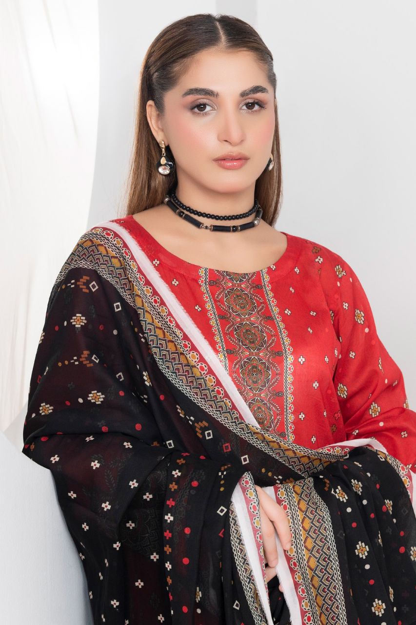 Mojo Berry By Marooj Digital Printed Lawn 3PC