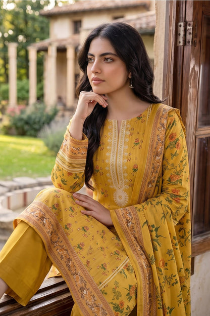 Mashaim Digital Printed Linen 3PC