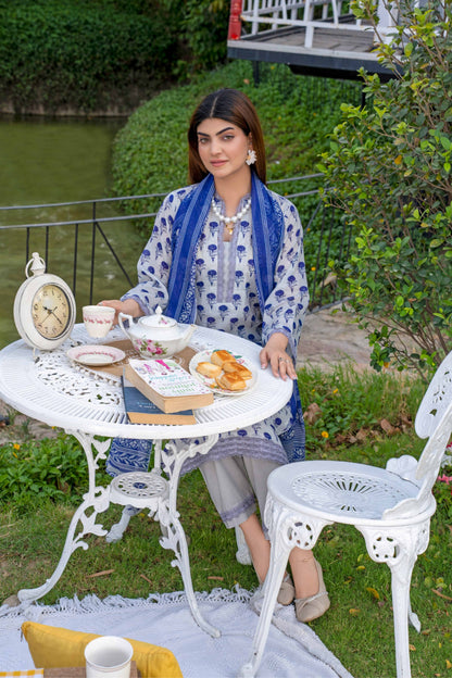Wania Gold Printed Lawn 3PC