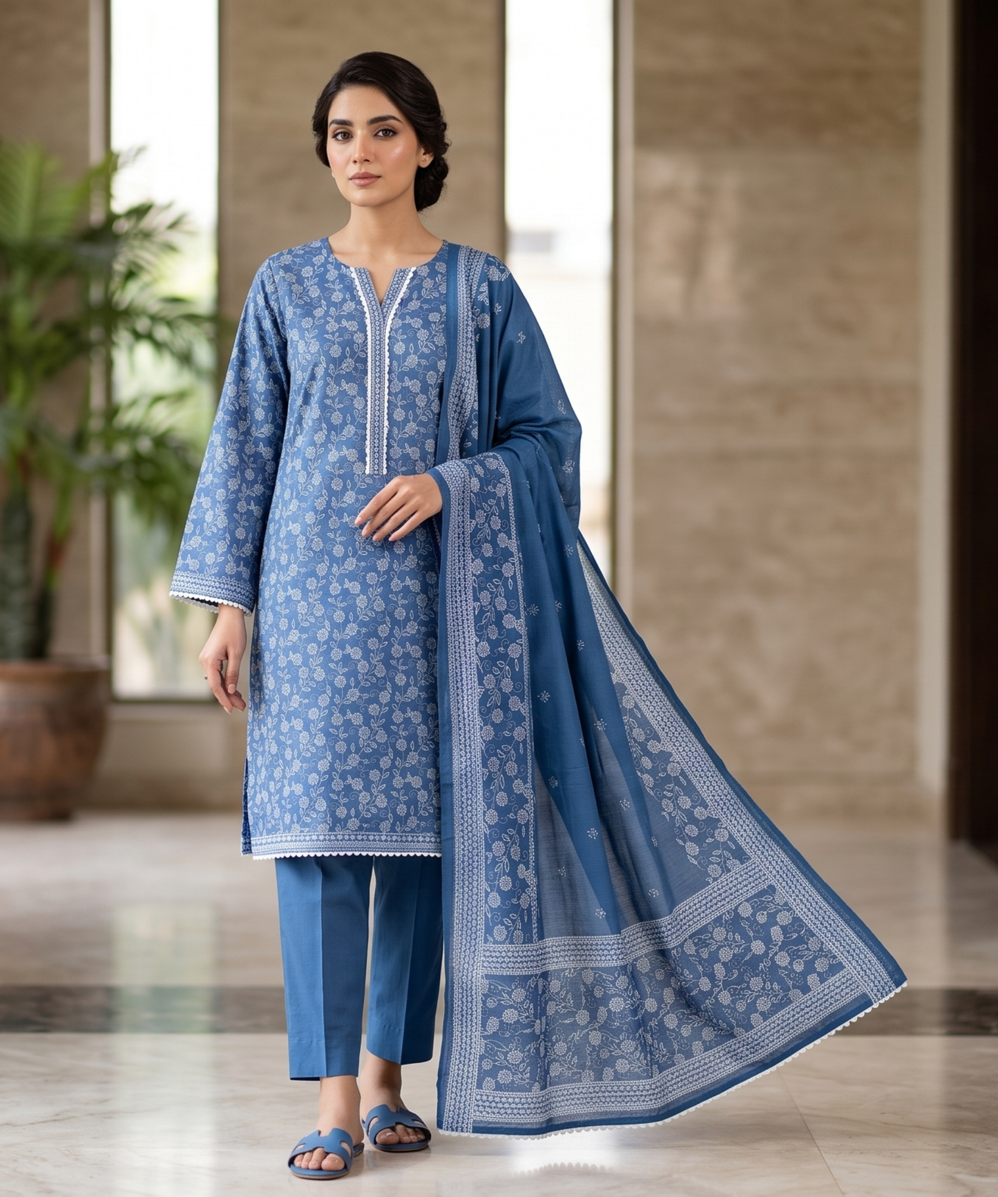 Bin Saeed Digital Printed Lawn 3PC