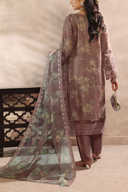 Afsanah By Pak Fabrics Luxury Embroidered Organza Stitched 3PC