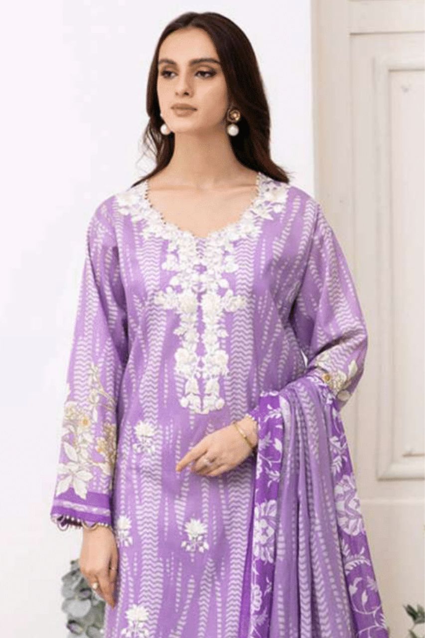 So Kamal 3 Pieces Printed  Linen Unstitched Winter Collection 2023