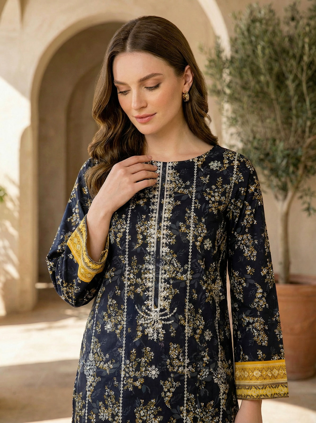 Riwaaz By Anaya Noor Printed & Emb Lawn 3PC