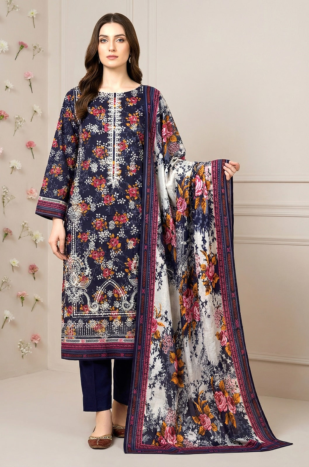 Riwaaz By Anaya Noor Printed & Emb Lawn 3PC