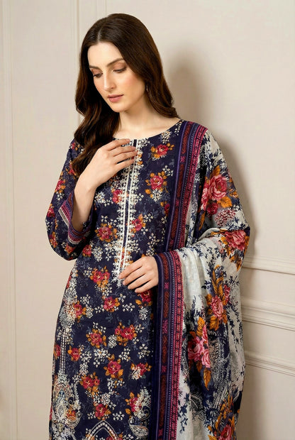 Riwaaz By Anaya Noor Printed & Emb Lawn 3PC