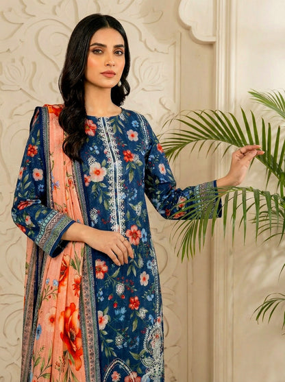 Riwaaz By Anaya Noor Printed & Emb Lawn 3PC