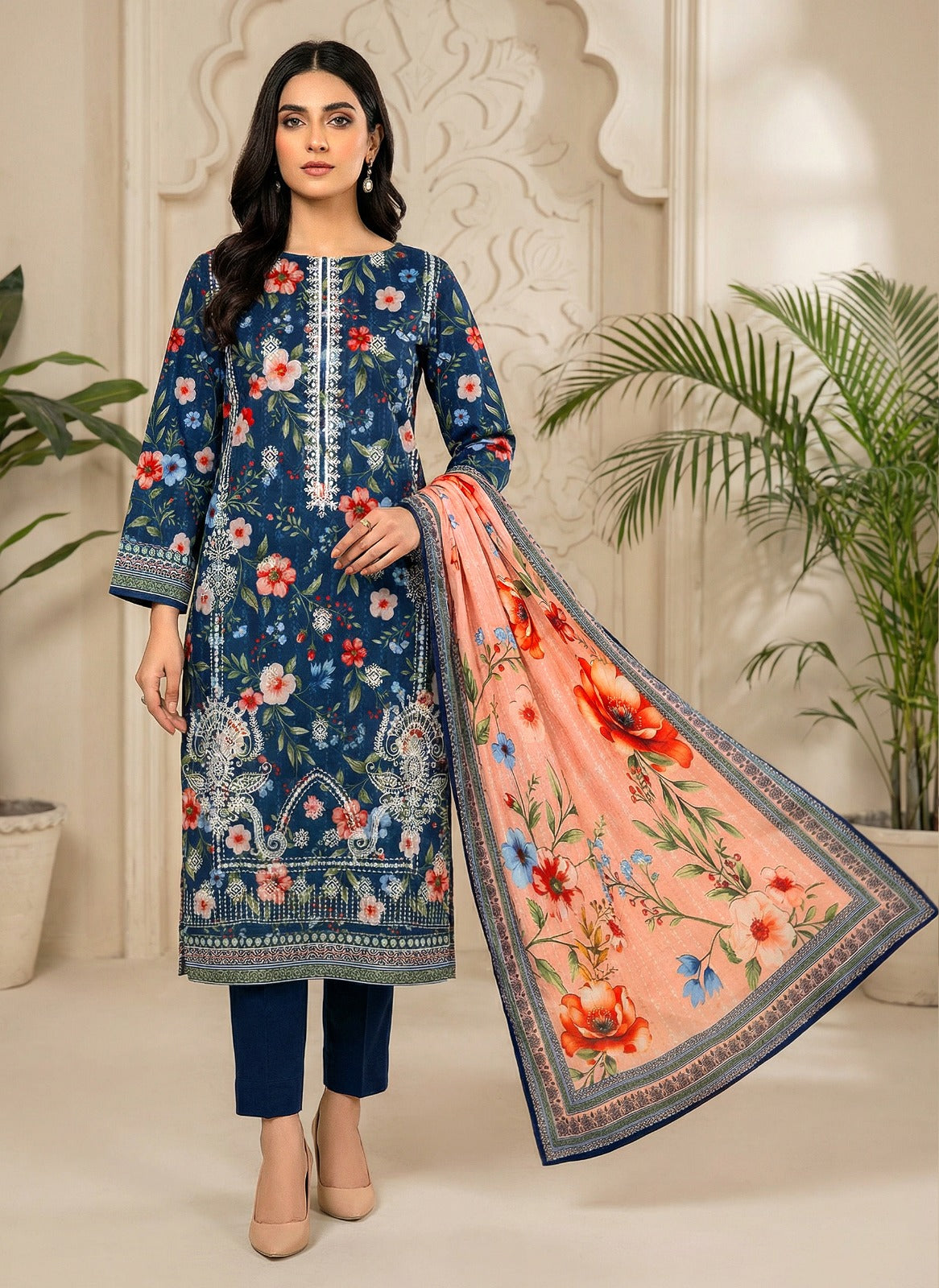 Riwaaz By Anaya Noor Printed & Emb Lawn 3PC