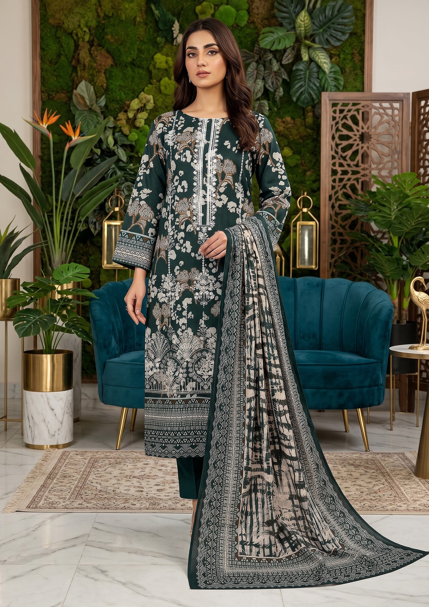 Riwaaz By Anaya Noor Printed and Emb Lawn 3PC