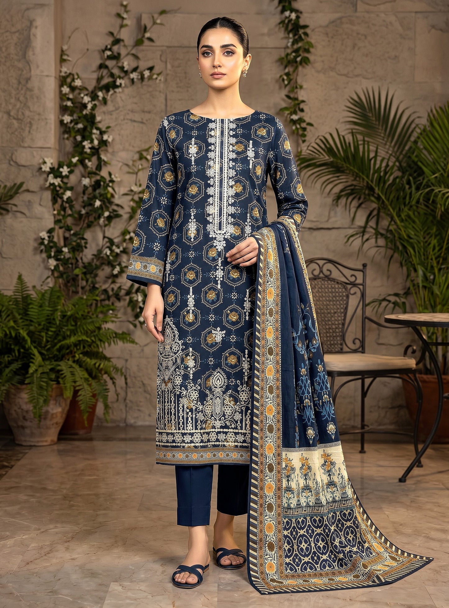 Riwaaz By Anaya Noor Printed and Emb Lawn 3PC