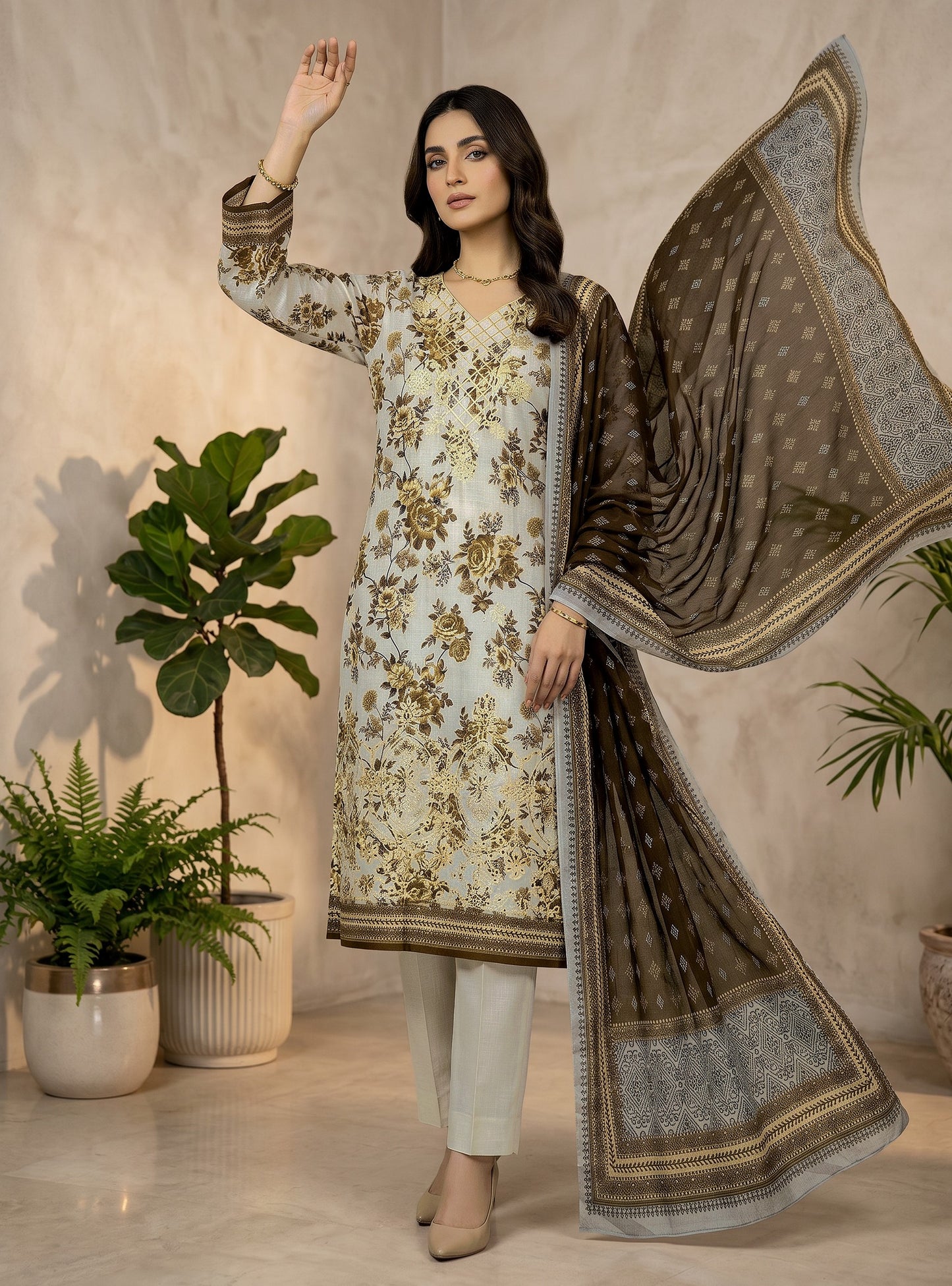 Riwaaz By Anaya Noor Printed and Emb Lawn 3PC