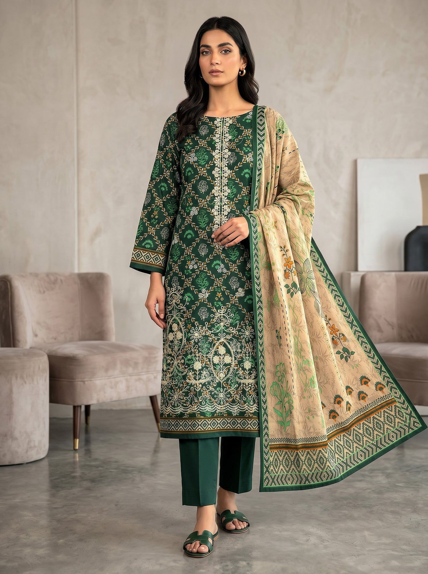 Riwaaz By Anaya Noor Printed and Emb Lawn 3PC