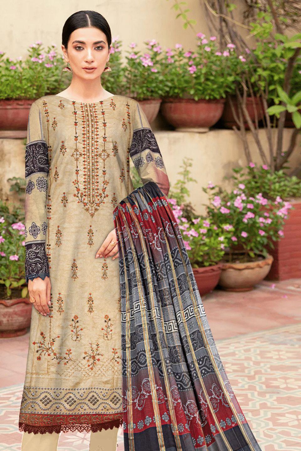 Anaya Noor VOL-13 Digital Printed Heavy Embroidered Lawn 3 Piece Unstitched Summer Collection 2024