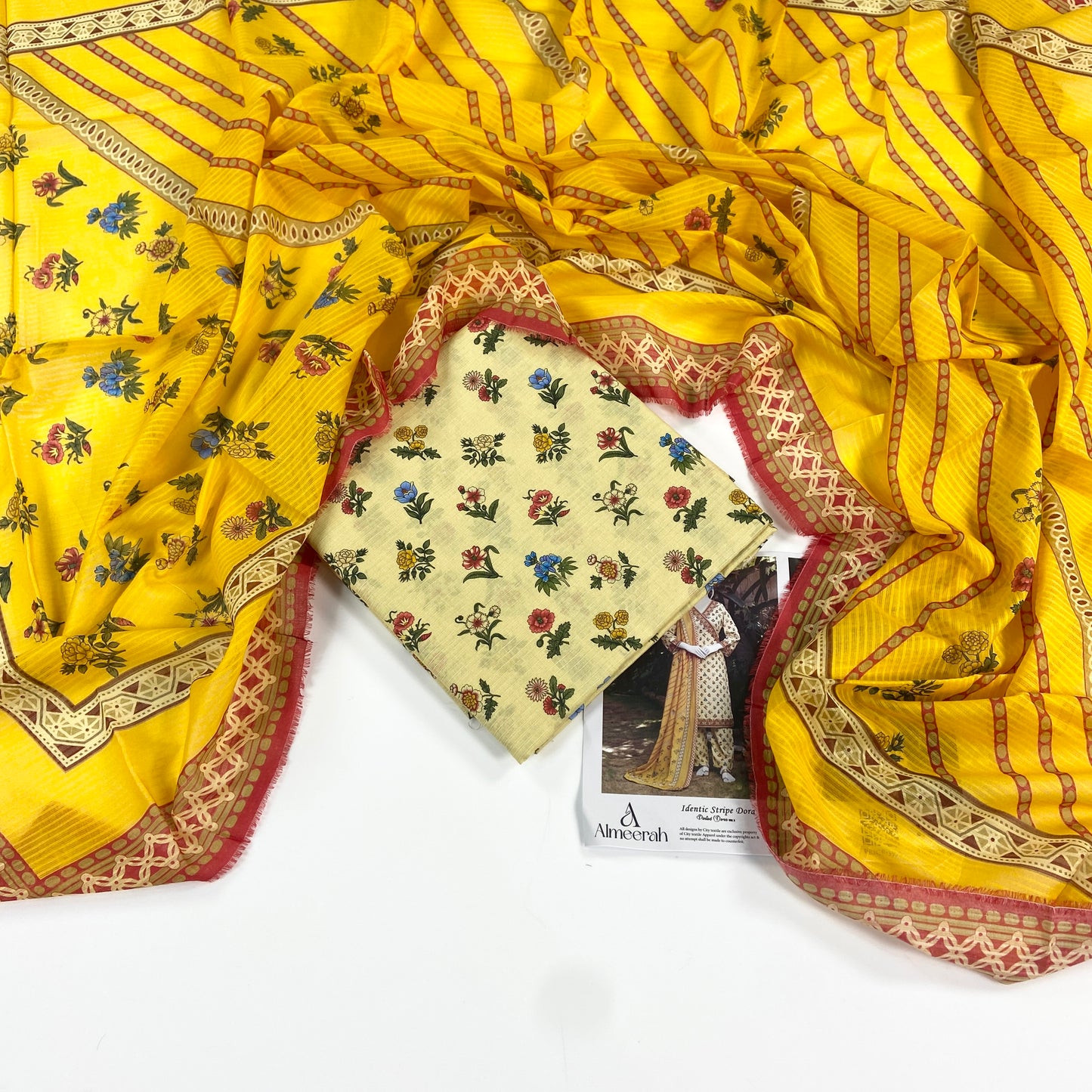 Almeerah Vol-3 Digital Printed Stripe Dora 3PC