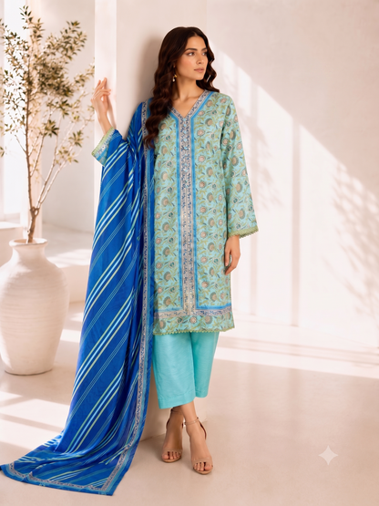 Bin Saeed Digital Printed Lawn 3PC