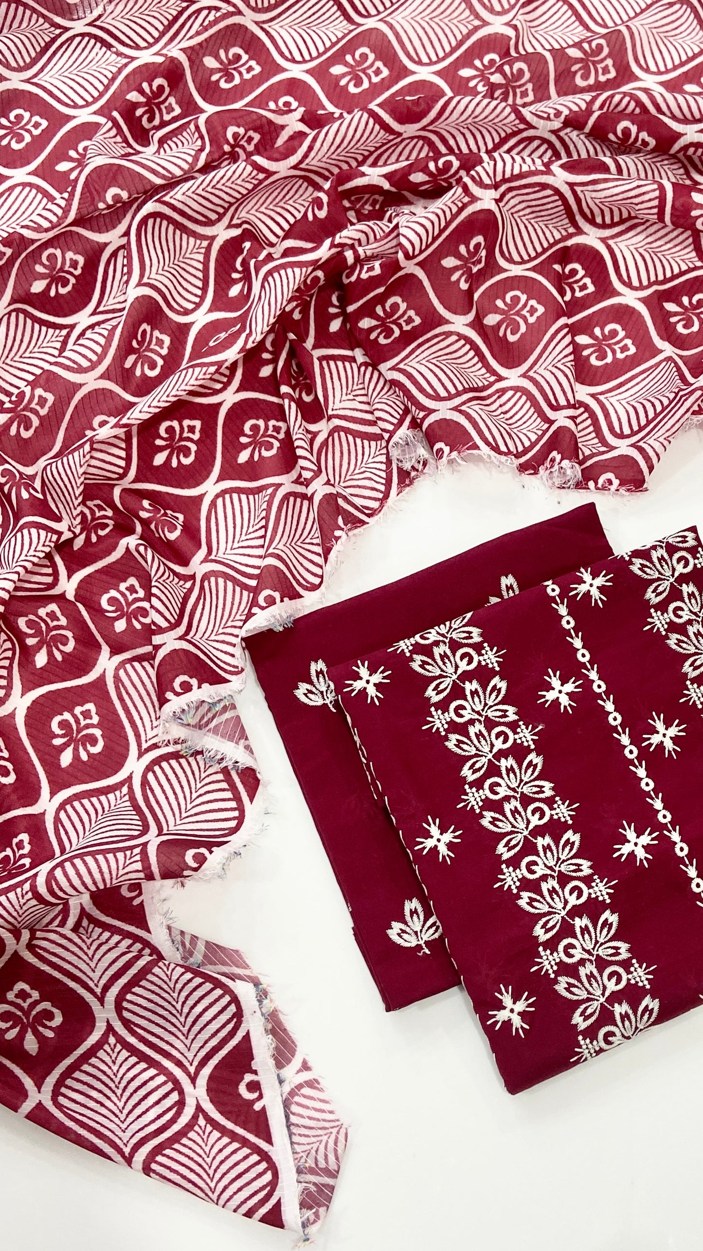 Charizma Plain Embroidered Lawn 2PC