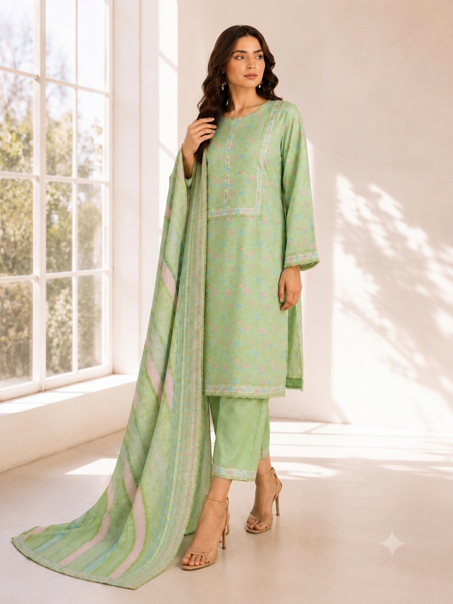 Bin Saeed Digital Printed Lawn 3PC