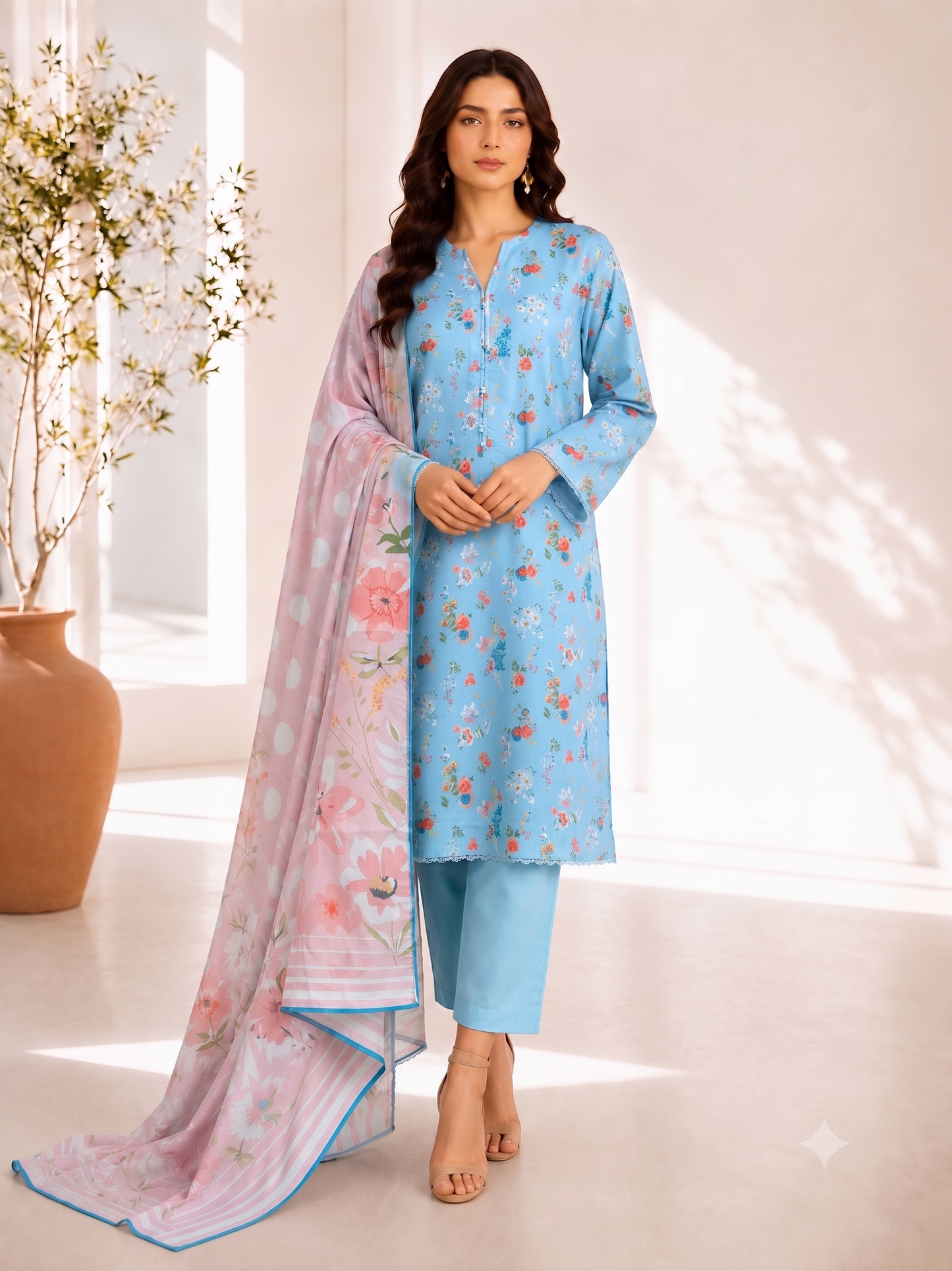 Bin Saeed Digital Printed Lawn 3PC