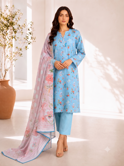 Bin Saeed Digital Printed Lawn 3PC