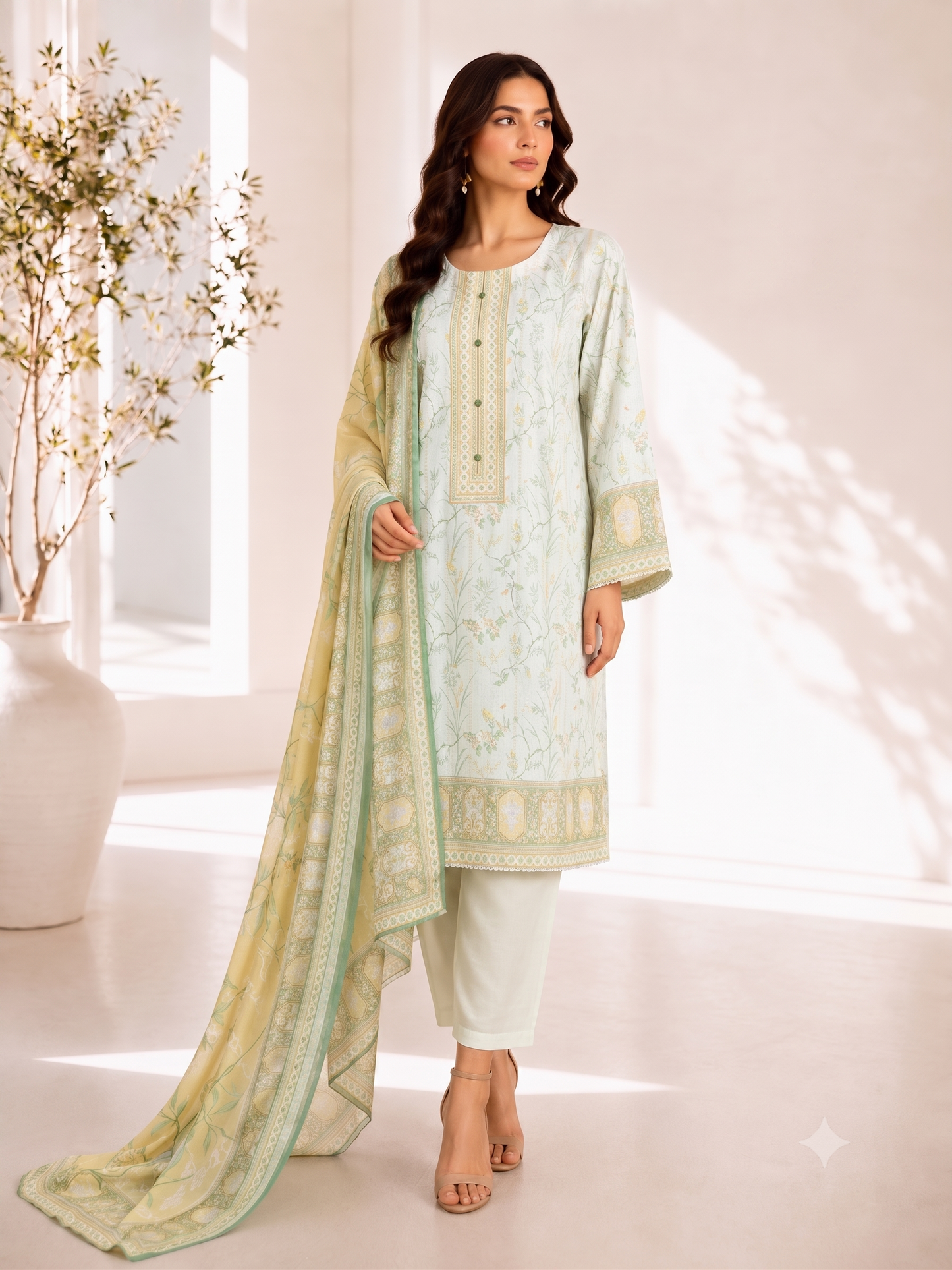 Bin Saeed Digital Printed Lawn 3PC