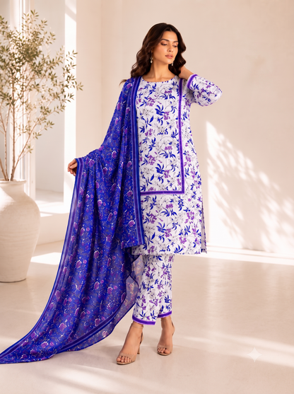 Bin Saeed Digital Printed Lawn 3PC