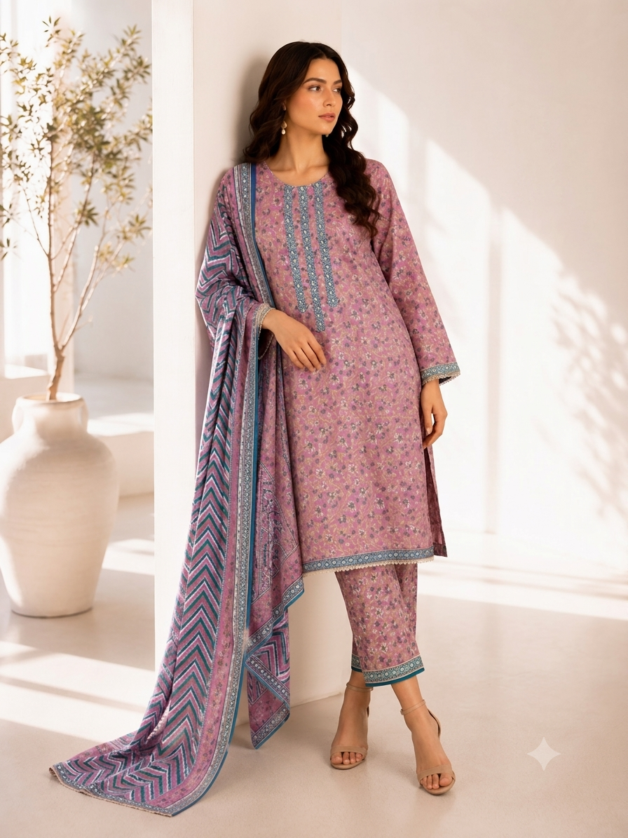Bin Saeed Digital Printed Lawn 3PC