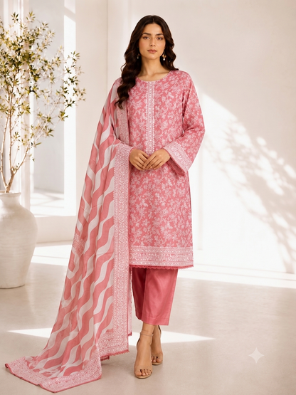 Bin Saeed Digital Printed Lawn 3PC