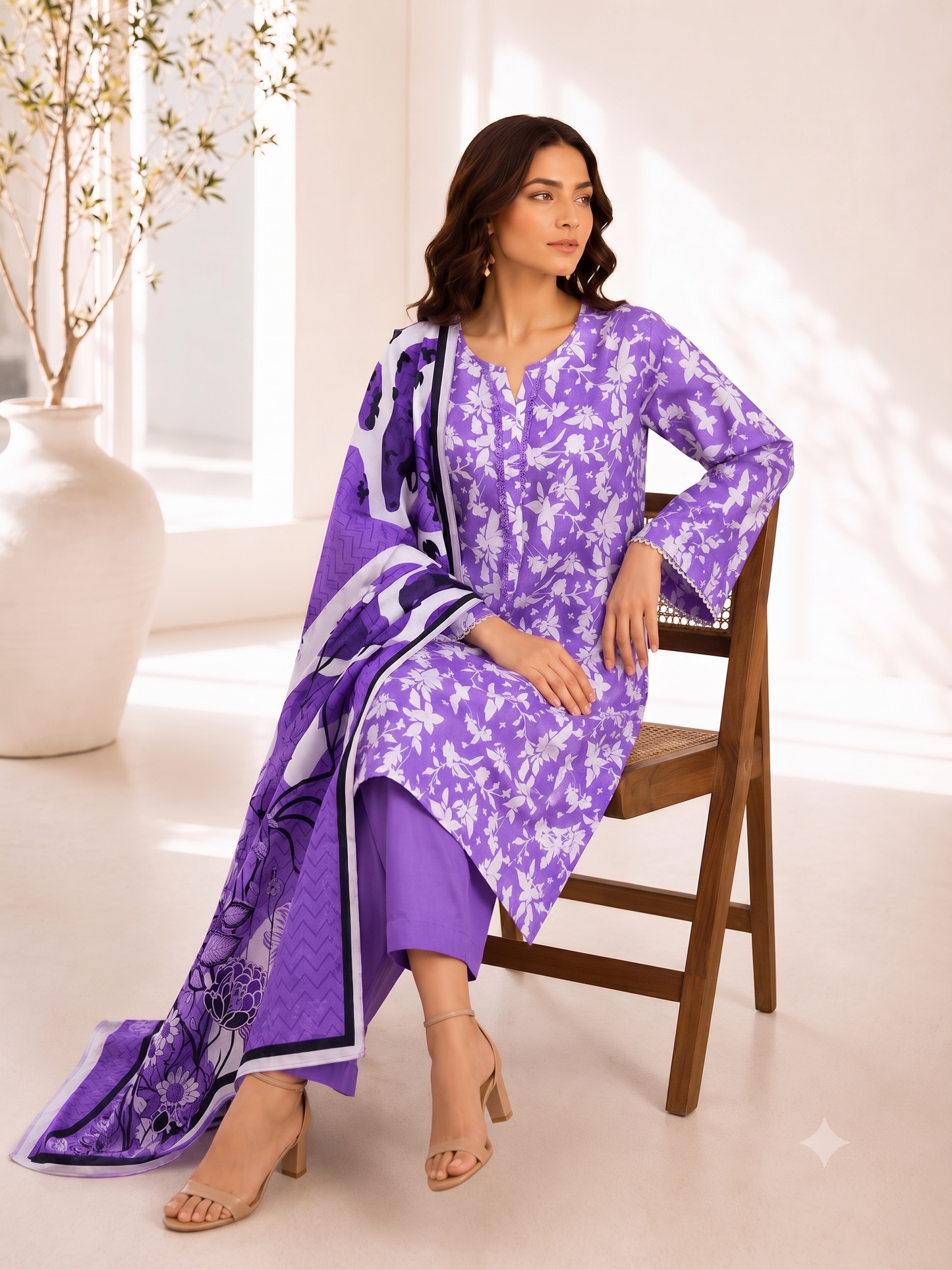 Bin Saeed Digital Printed Lawn 3PC