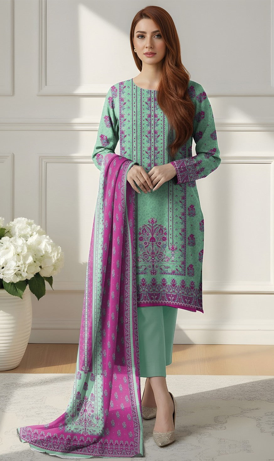 Coco Prints Fancy Printed Lawn 3PC