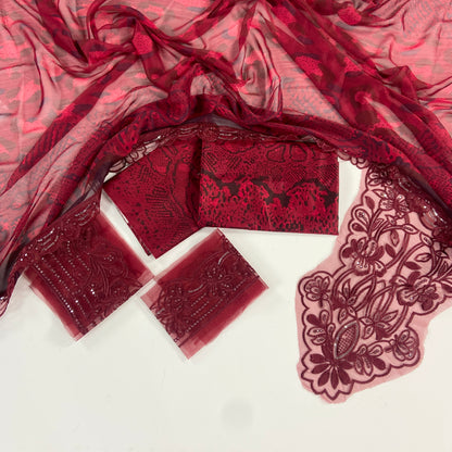 Maria B Embroiderd & Digital Printed Lawn 3PC