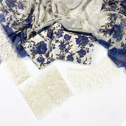 Parizad By Anaya Noor Digital Printed With Sequins Patches 3-PC