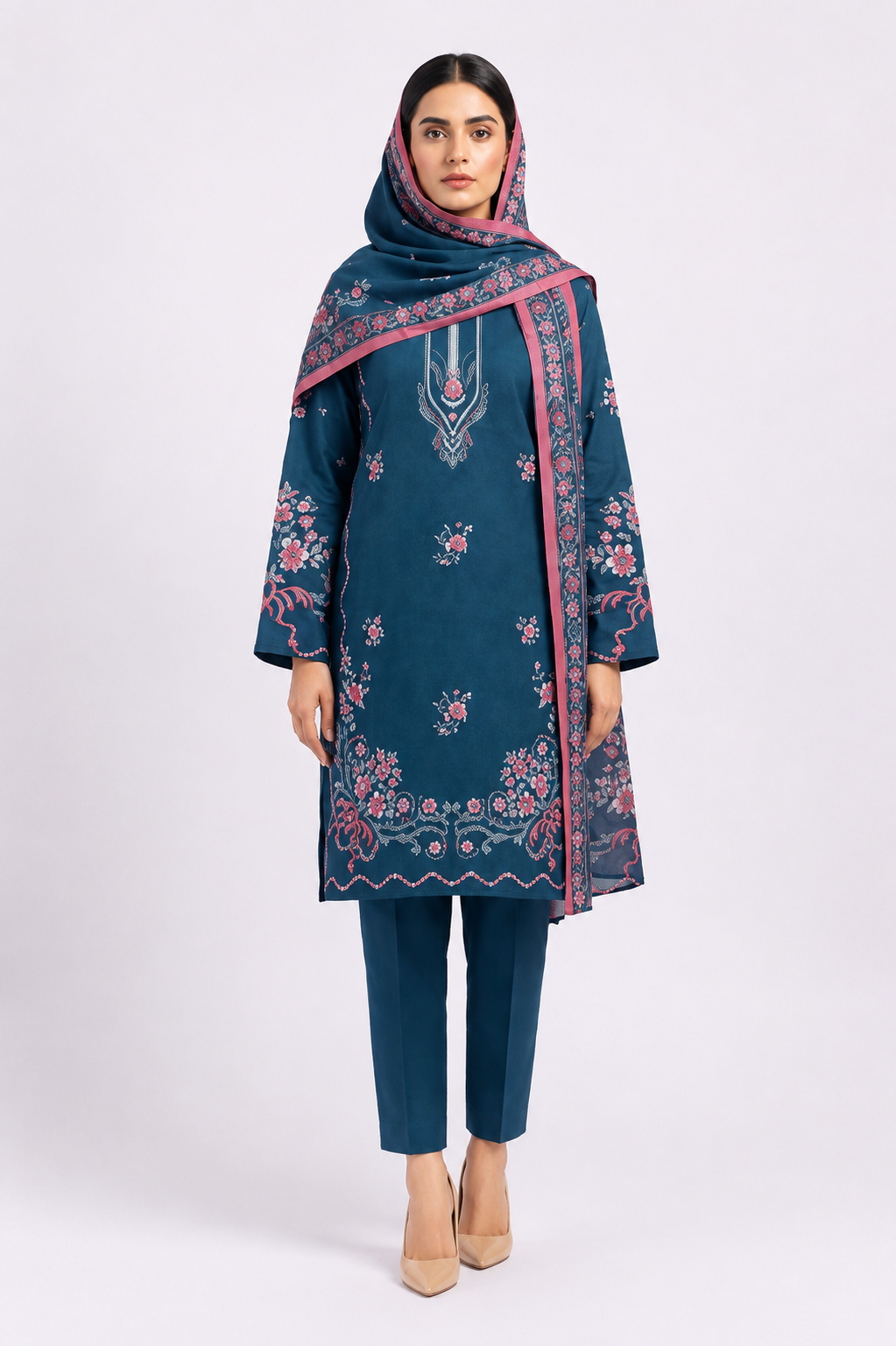 Anaya Digital Printed Linen 3PC