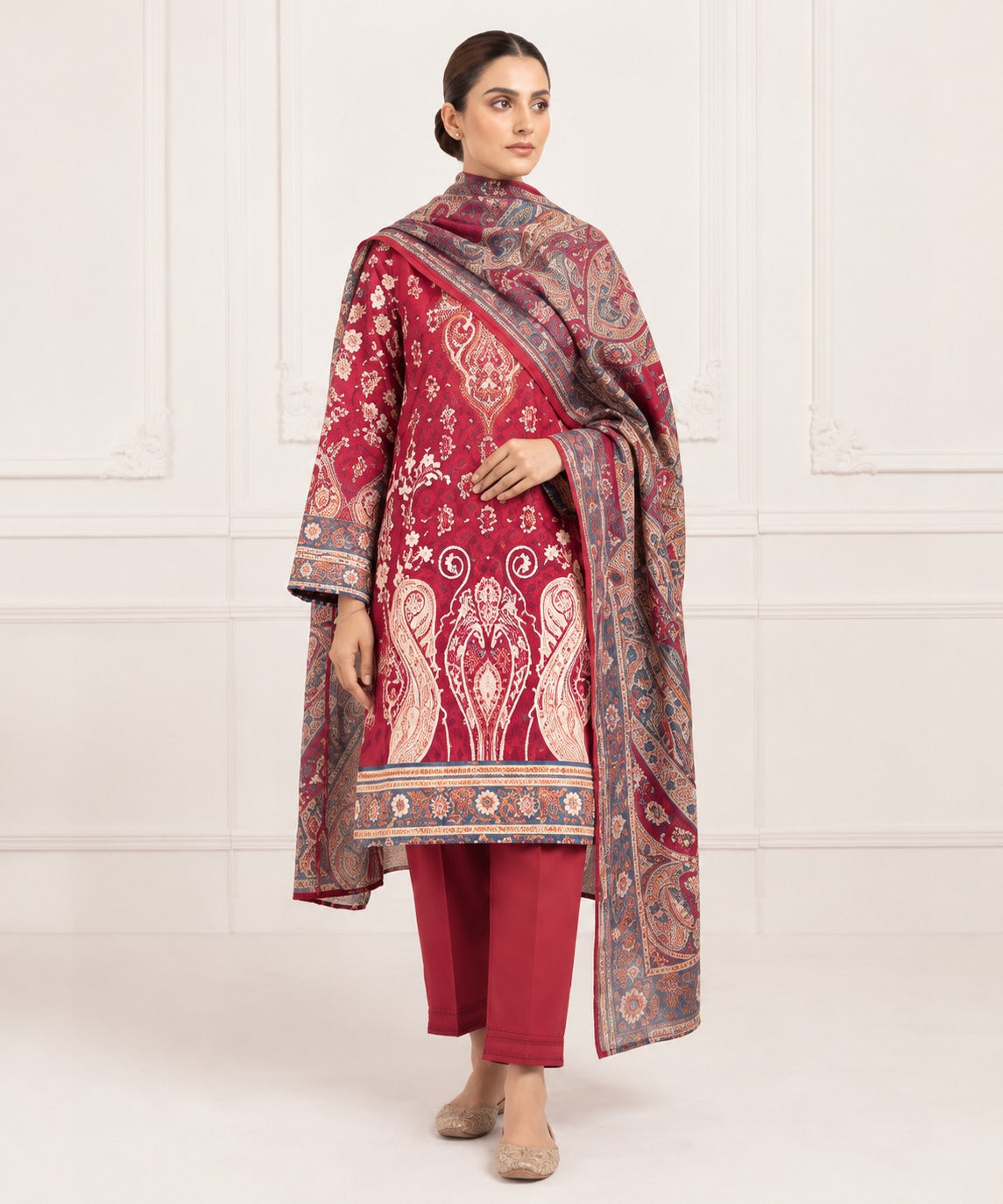 Anaya Digital Printed Linen 3PC