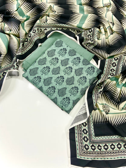 Sapphire Digital Printed Linen 3-PC