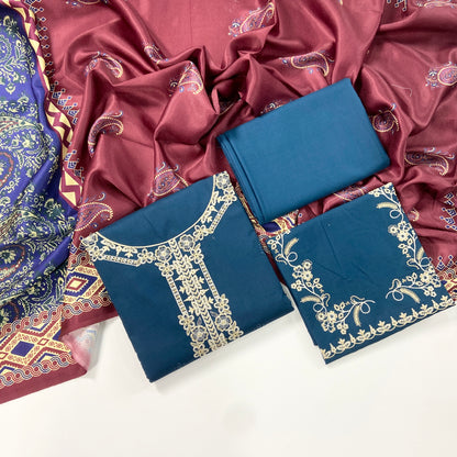 Izel Luxury Emb Dhanak 3PC