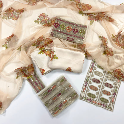 Sabyasachi Premium Silk – With Organza Patches