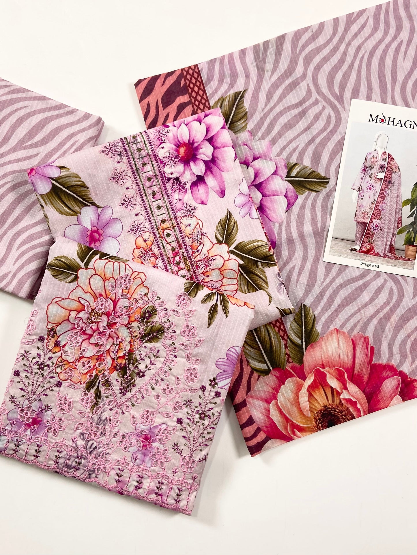 Mohagni By Anaya Noor Tana Dora Emb Lawn 3PC