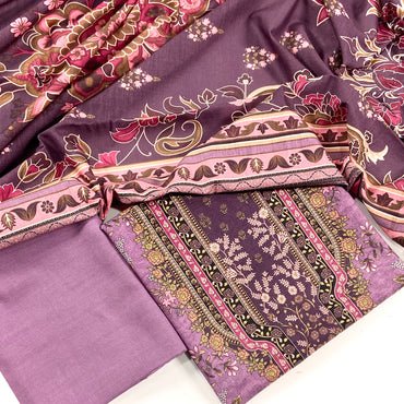Asim Jofa Printed Khaddar-3PC