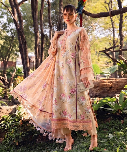Maria B Embroiderd & Digital Printed Lawn 3PC