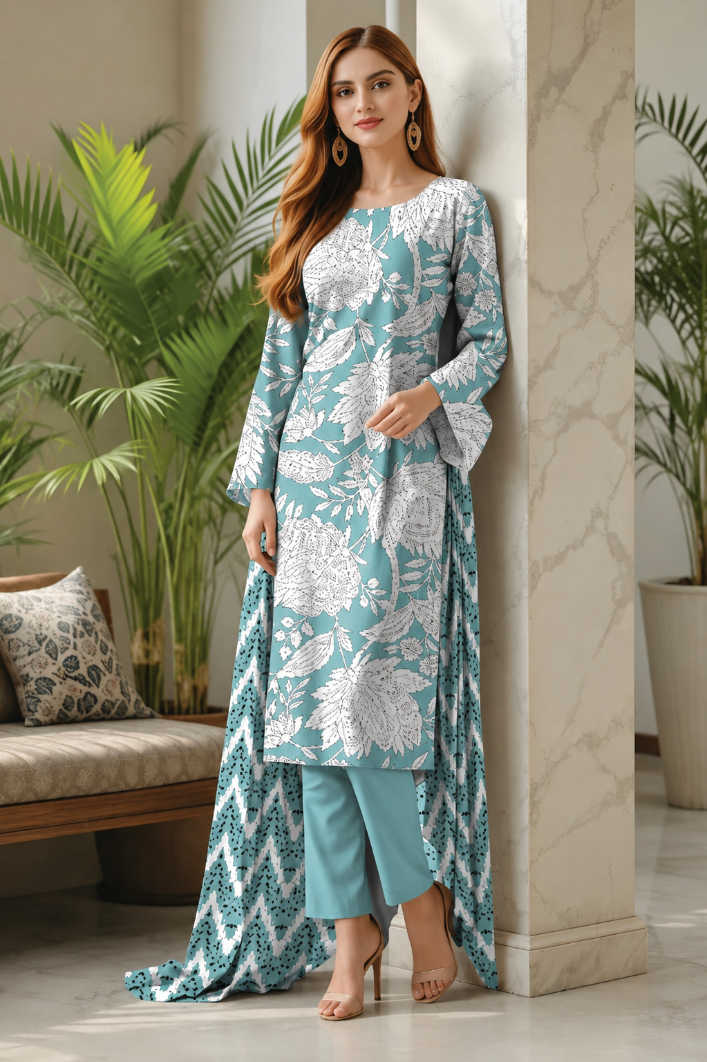 Baroque Digital Printed Lawn 3PC
