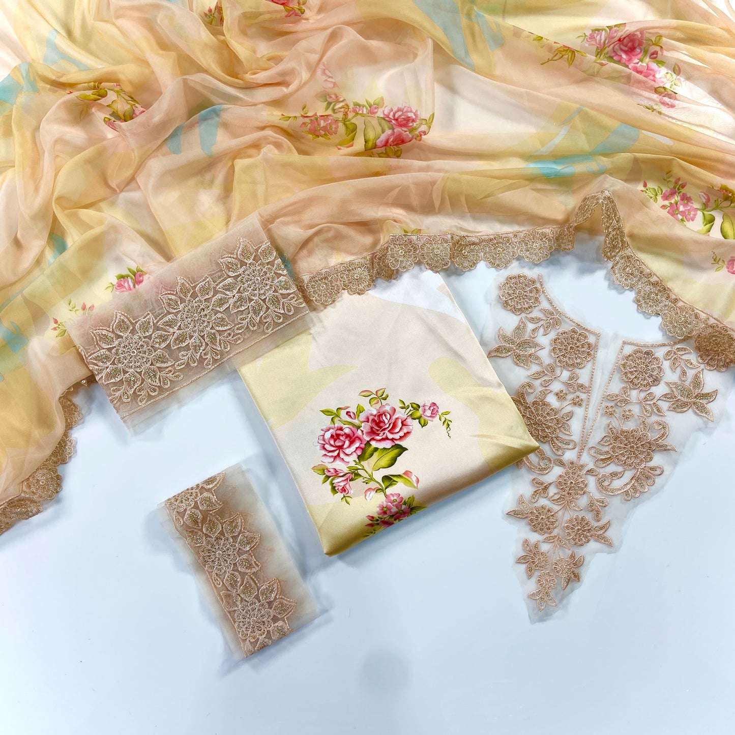 Iznik Premium Silk – With Organza Patches