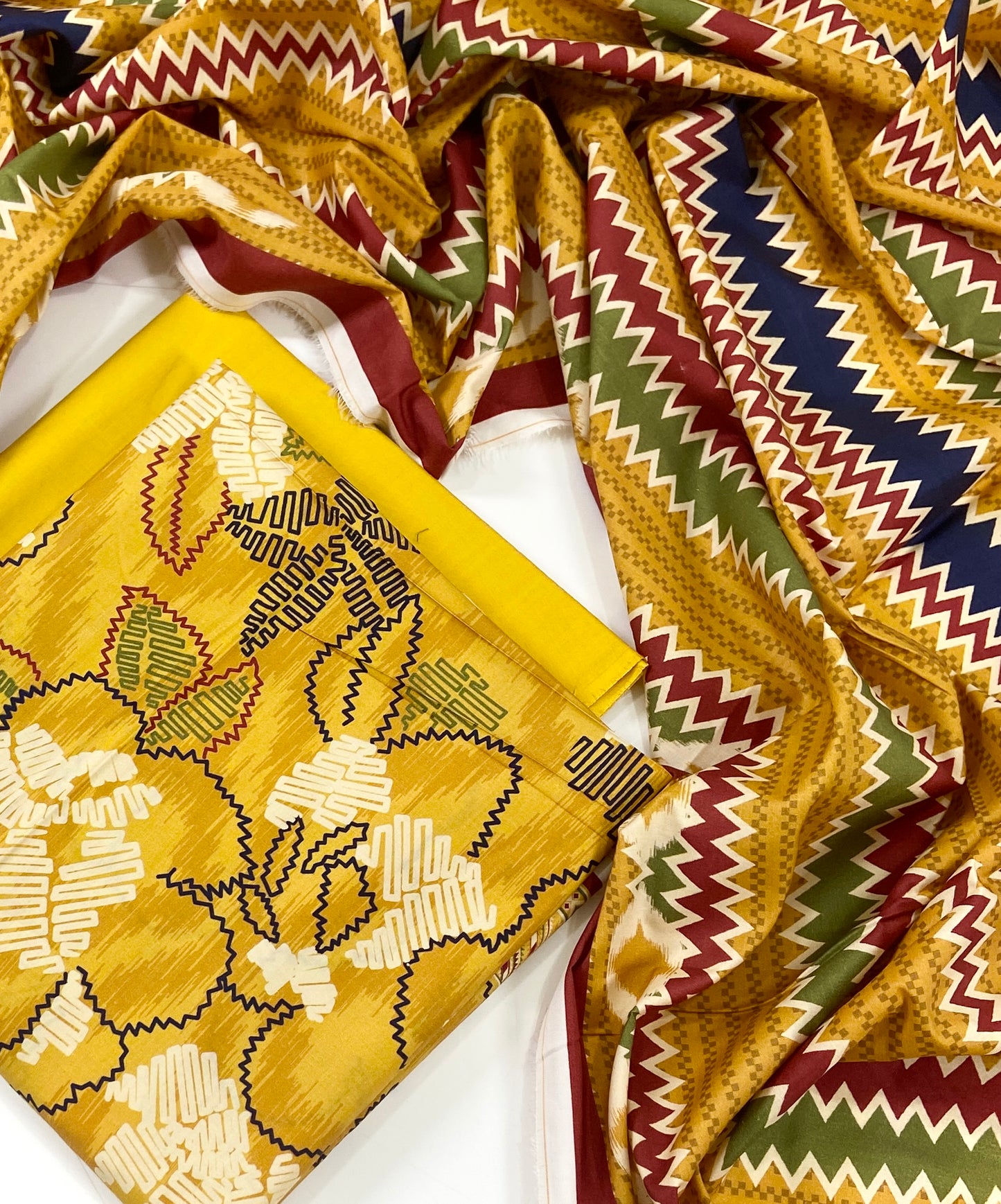 Sapphire Digital Printed Linen 3-PC