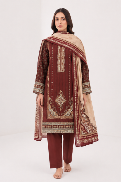 Anaya Digital Printed Linen 3PC