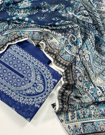 Mausummery Digital Printed Khaddar 3PC