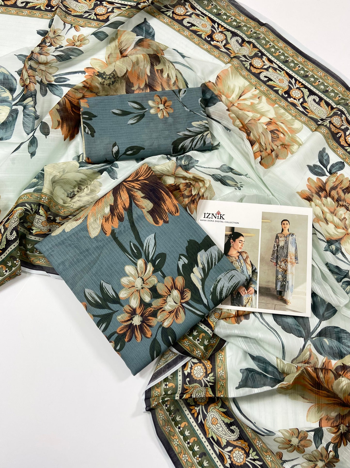 Iznik Tana Dora Digital Printed 3PC