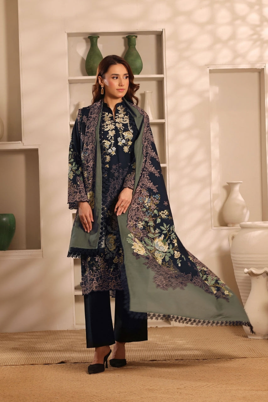 Winter Muse By Zarineh Digital Printed & Emb Khaddar 3PC