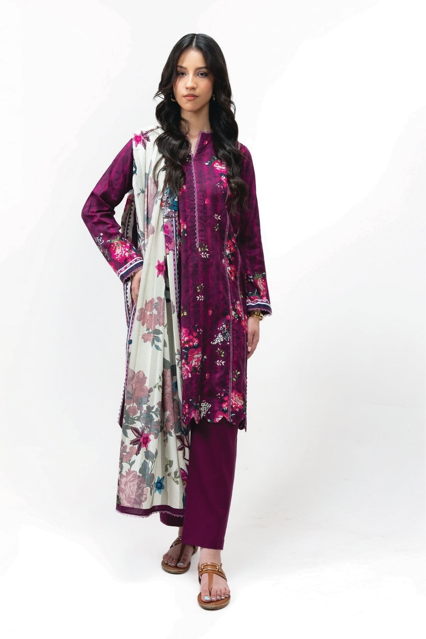 Raqs By Uneq Digital Printed Cotton Viscose 3PC