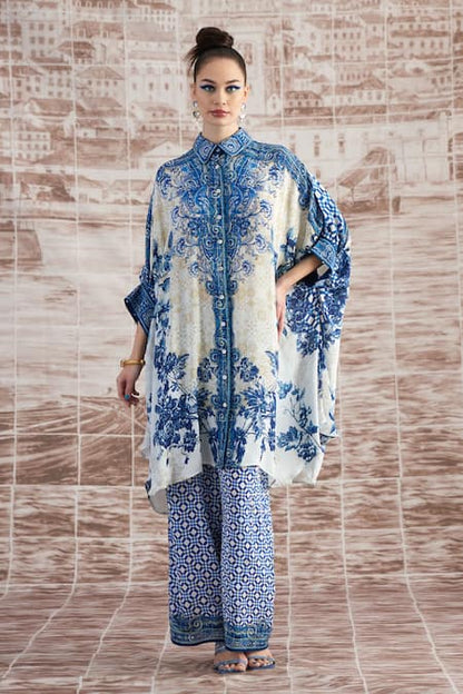Lulusar Silk Shirt & Trouser 2-Pcs