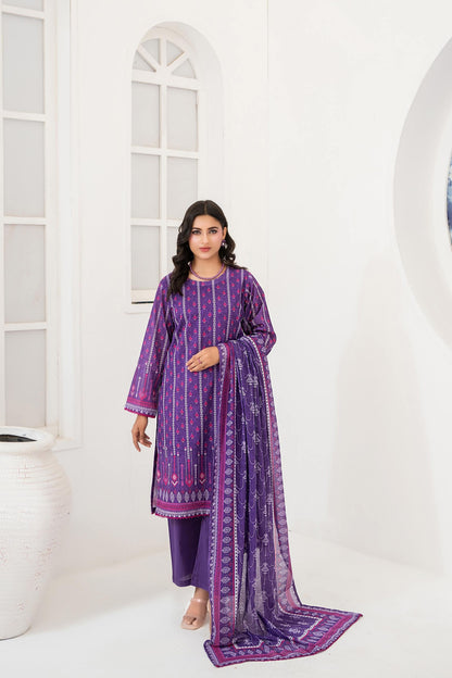 Sara Digital Printed Lawn 3PC
